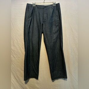 Armani Exchange straight wide leg pants denim